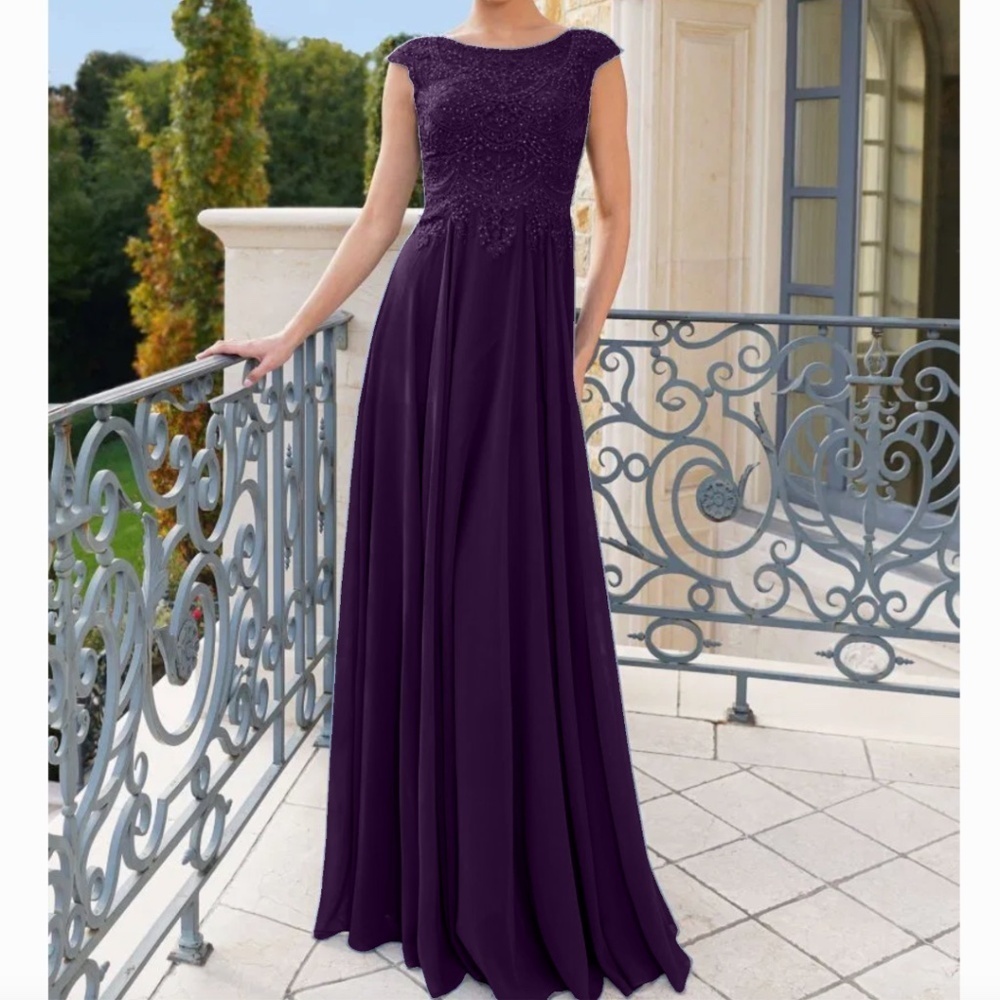 Marsoni by Colors M238 Gown Mother of the Bride Dress, Eggplant